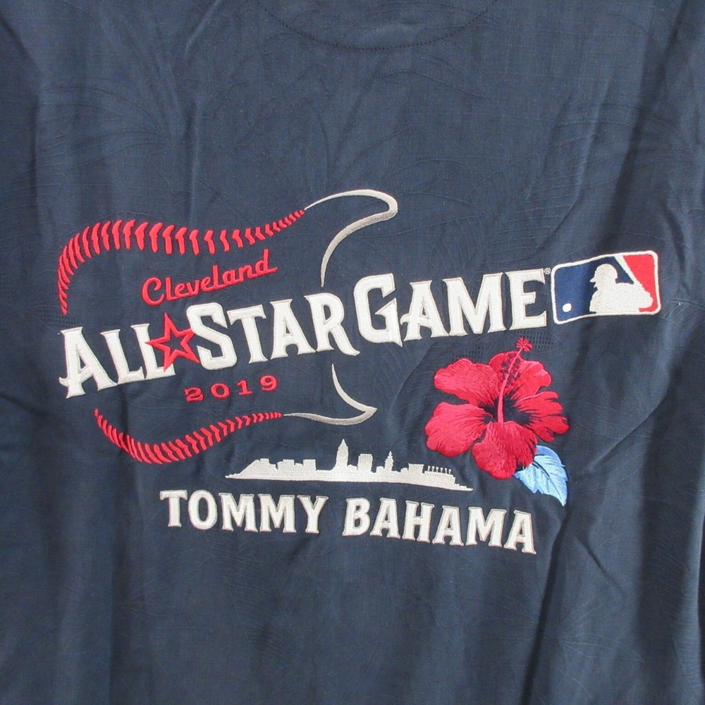 Tommy Bahama Mens Shirt Medium ST324795ME MLB ALL Star Game 2019 Cleveland New